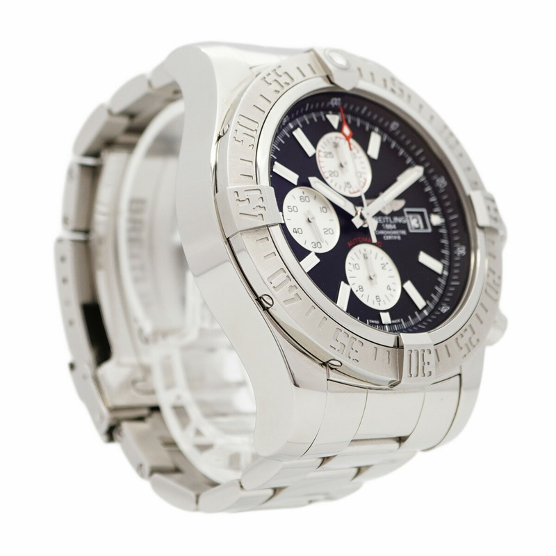 百年靈超級復仇者 II A13371 黑色錶盤男士腕錶-3