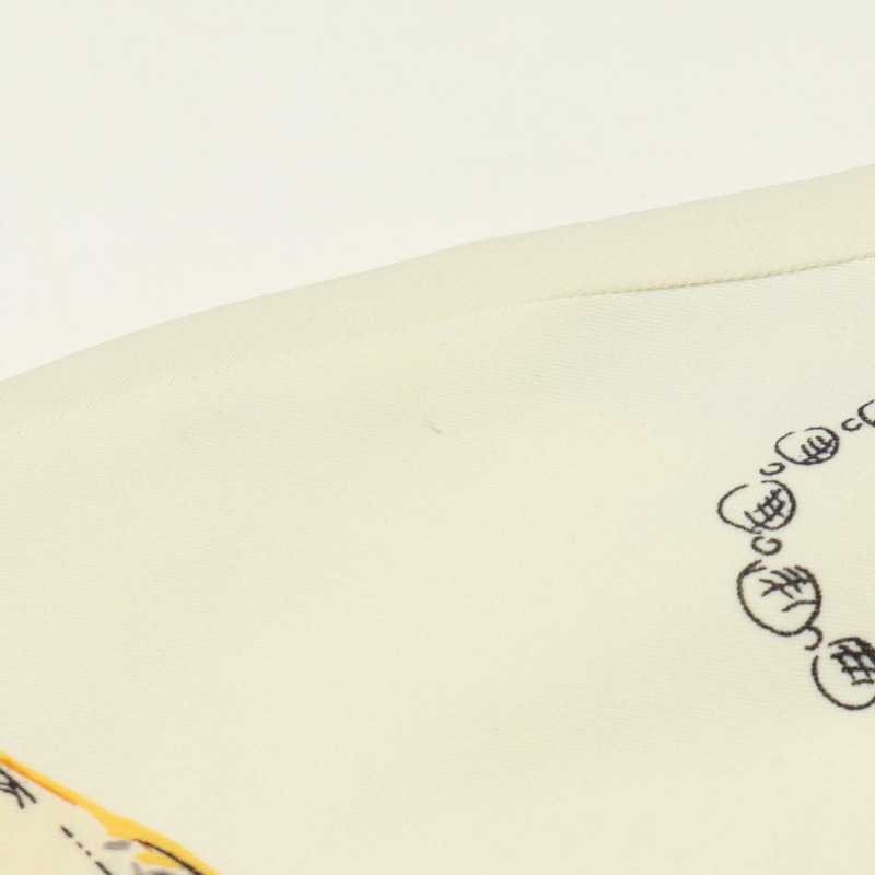 香奈兒 COCO 標誌紐扣開襟衫短袖上衣 #38 P06930 尼龍 白色 二手-4