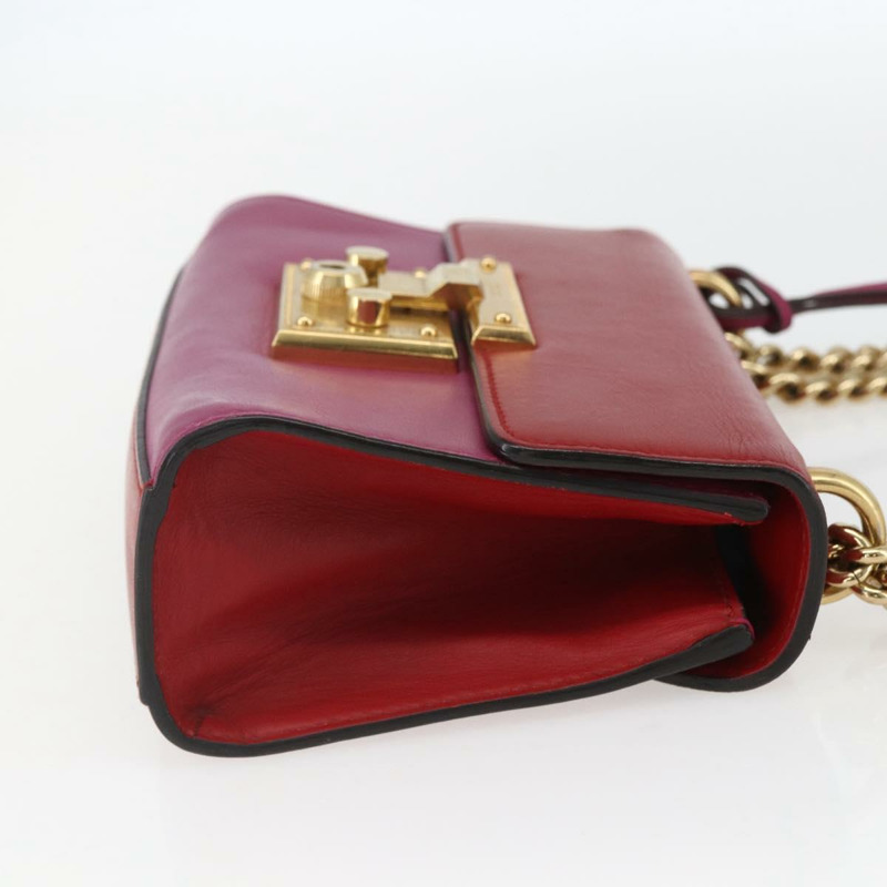【日本直送】GUCCI 紅色金色皮革單肩包 409487 正品 ka847-3