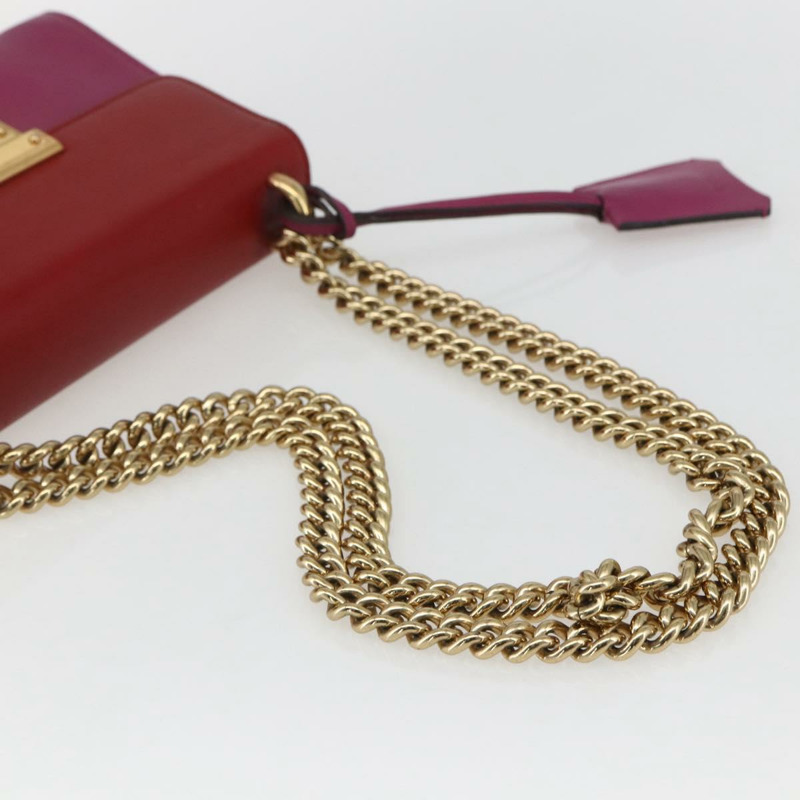 【日本直送】GUCCI 紅色金色皮革單肩包 409487 正品 ka847-6