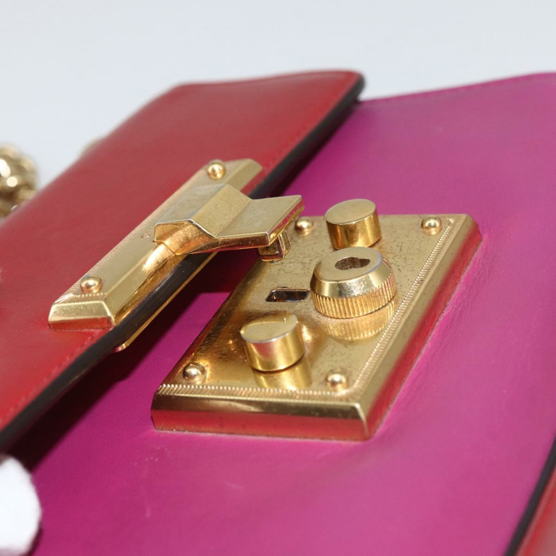 【日本直送】GUCCI 紅色金色皮革單肩包 409487 正品 ka847-9