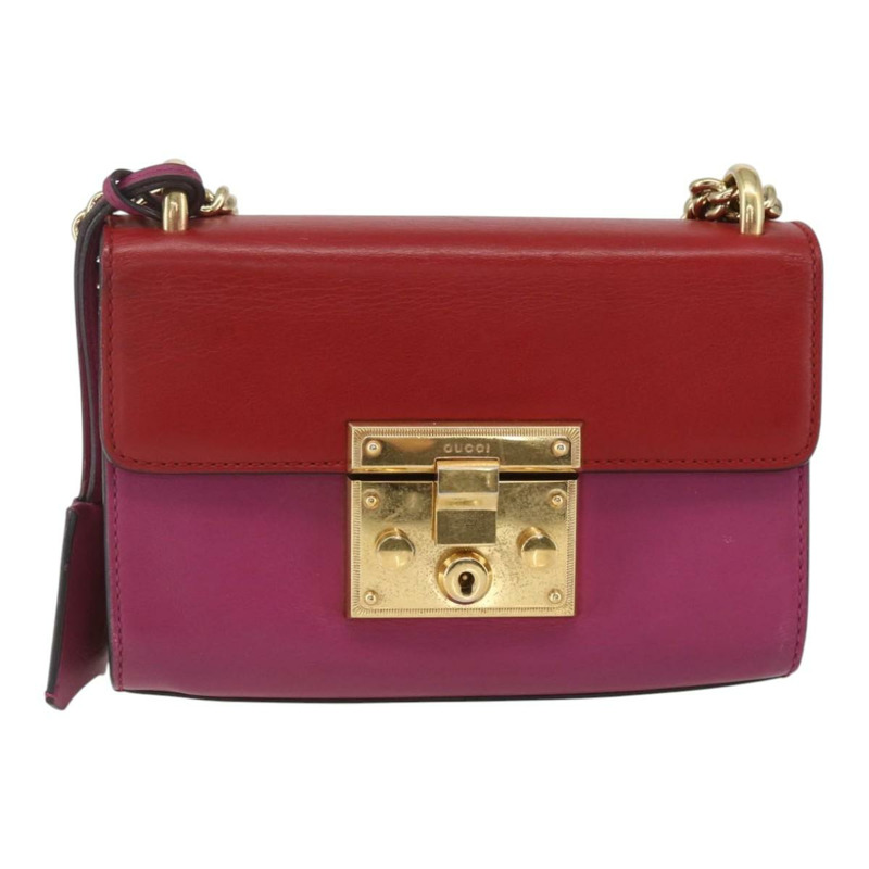 【日本直送】GUCCI 紅色金色皮革單肩包 409487 正品 ka847-12