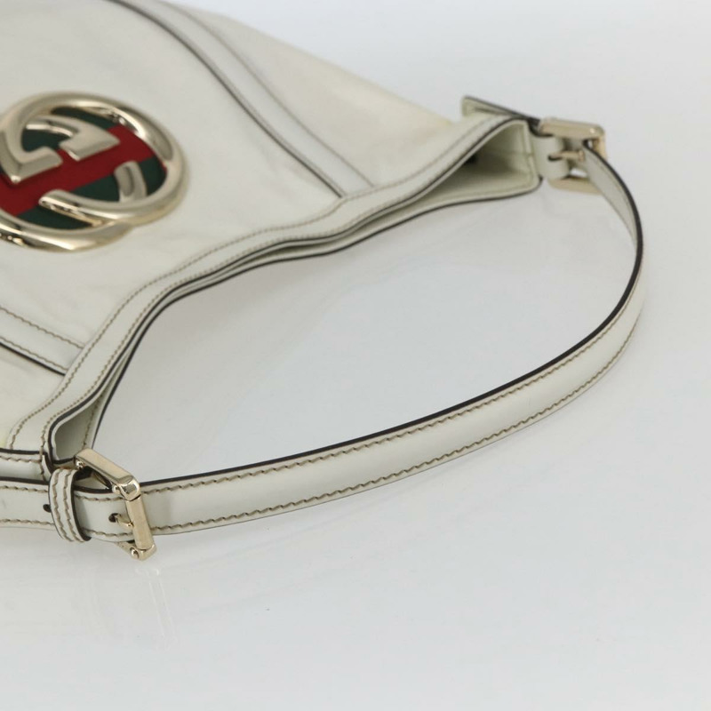【日本直送】GUCCI Interlocking Web Sherry Line 手提包 塗層帆布 白色 162740 正品 159778-6