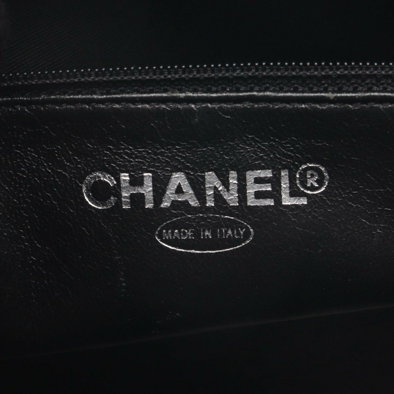 香奈兒 (CHANEL) Medallion 手提包，粒面小牛皮，黑色，銀色五金，二手，女士 CC-3