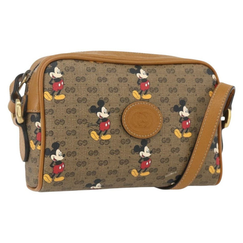 GUCCI Micro GG Supreme Disney 聯名手提包 PVC 米色 602536 正品 157283SAM