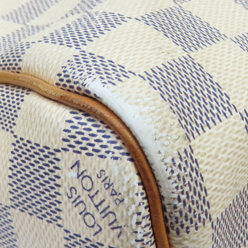 白色 棋盤格帆布 Keepall Bandouliere 45 兩用包【LOUIS VUITTON LV 路易威登】 N48223-10