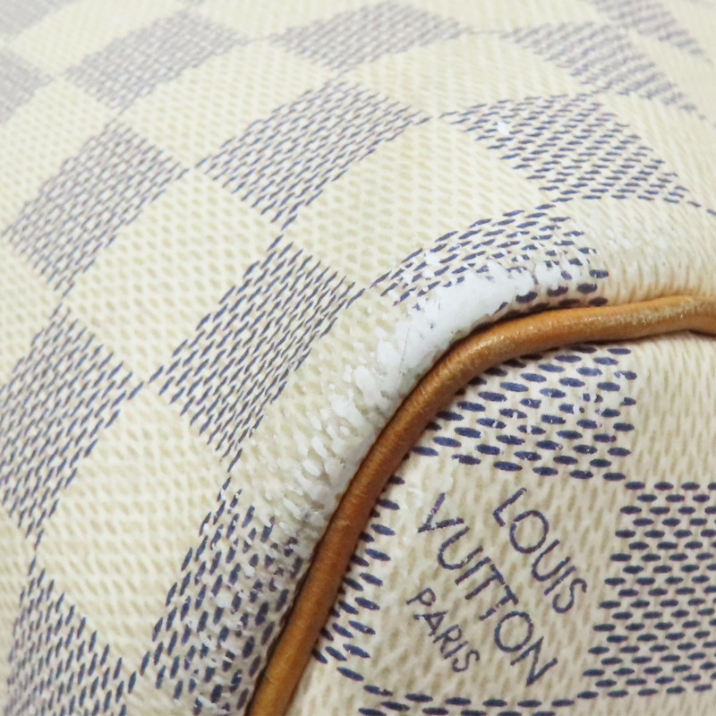 白色 棋盤格帆布 Keepall Bandouliere 45 兩用包【LOUIS VUITTON LV 路易威登】 N48223-11