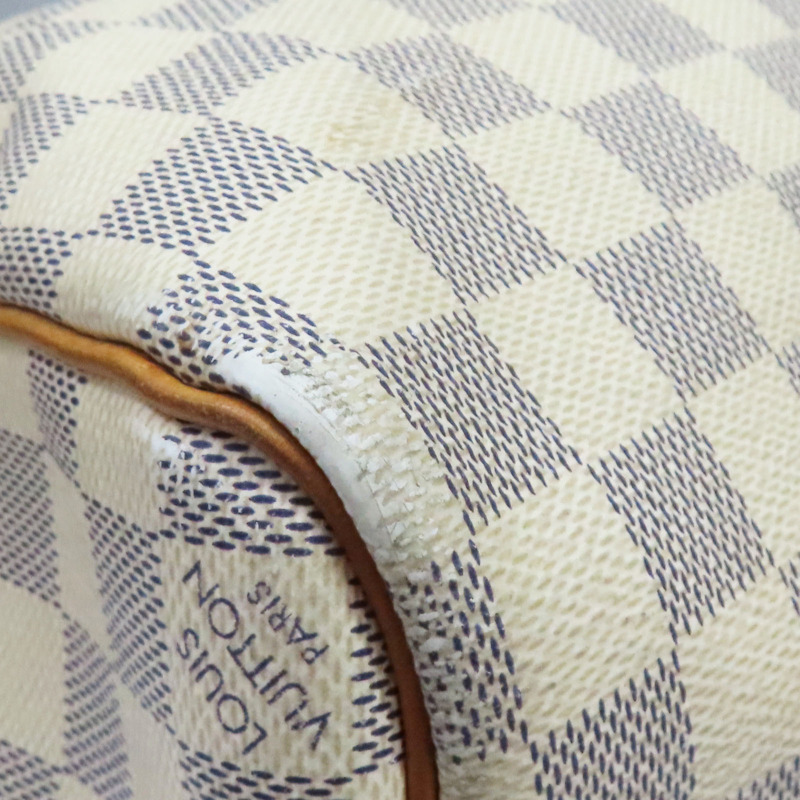 白色 棋盤格帆布 Keepall Bandouliere 45 兩用包【LOUIS VUITTON LV 路易威登】 N48223-12