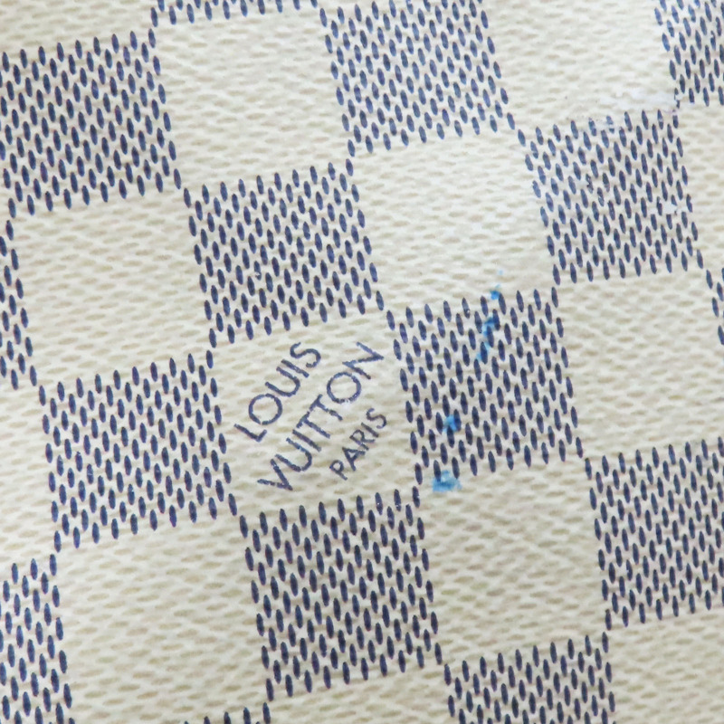 白色 棋盤格帆布 Keepall Bandouliere 45 兩用包【LOUIS VUITTON LV 路易威登】 N48223-16