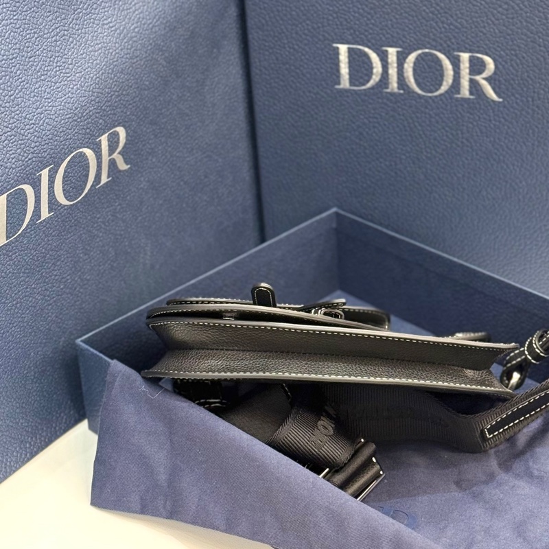 Dior 黑色全皮外縫線馬鞍包 尺寸約24*17.5*5cm-6