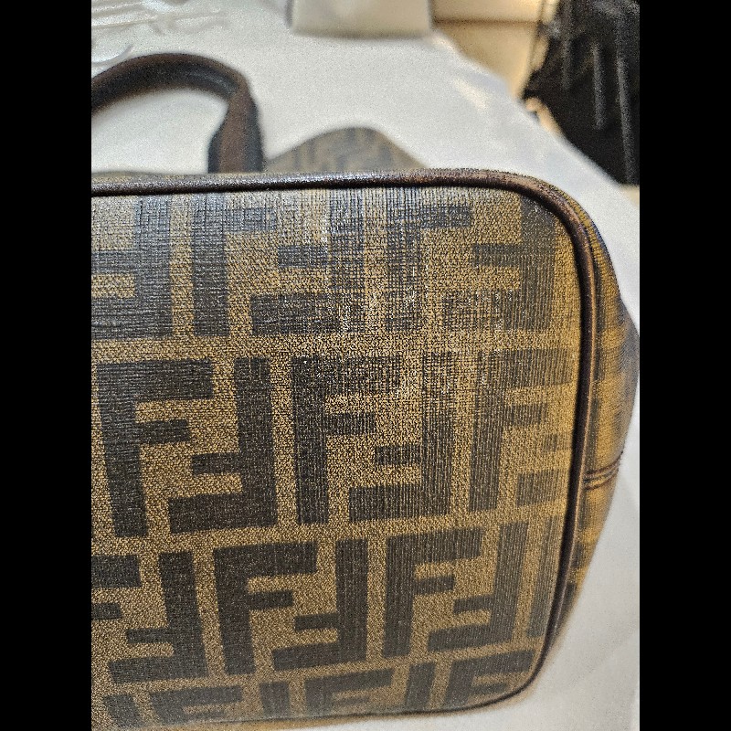 FENDI 咖啡色老花帆布托特包｜大容量｜肩背款 可放電腦-8