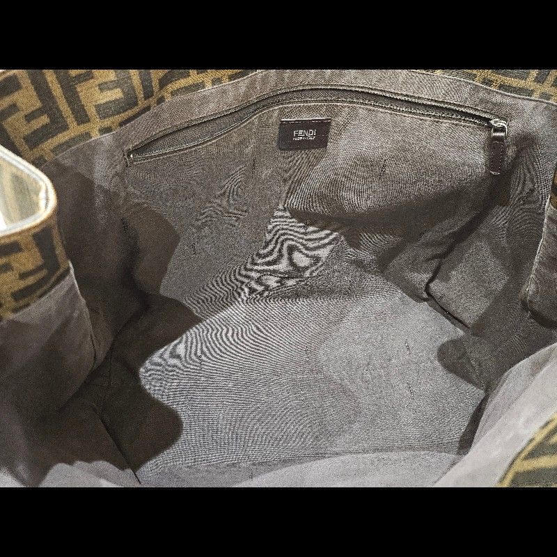 FENDI 咖啡色老花帆布托特包｜大容量｜肩背款 可放電腦-12