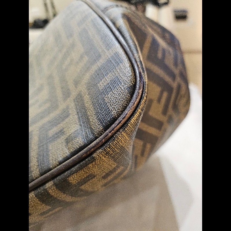 FENDI 咖啡色老花帆布托特包｜大容量｜肩背款 可放電腦-17