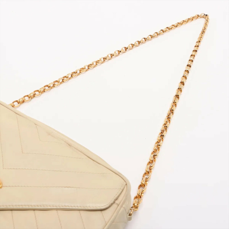 香奈兒女士人字紋羊皮鏈單肩包-4