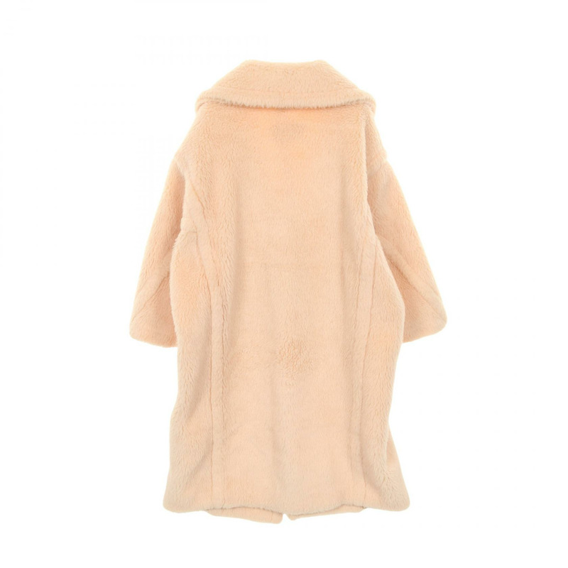 MAX MARA 泰迪熊女孩外套，羊毛絲綢羊駝毛混紡，粉紅色，二手女款-1