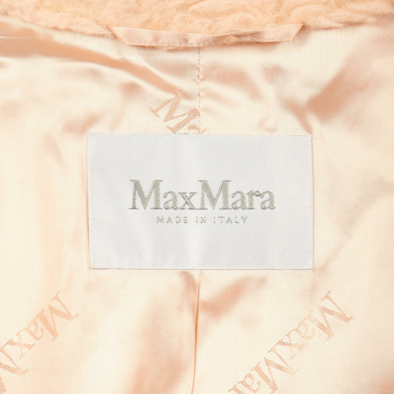 MAX MARA 泰迪熊女孩外套，羊毛絲綢羊駝毛混紡，粉紅色，二手女款-2