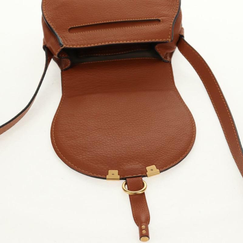 【日本直送】Chloe Marcie 小馬鞍包 皮革 棕色 金色 01-13-62-65 正品 am9934M-20
