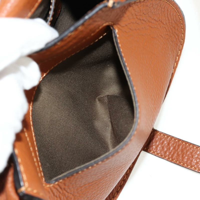 【日本直送】Chloe Marcie 小馬鞍包 皮革 棕色 金色 01-13-62-65 正品 am9934M-26