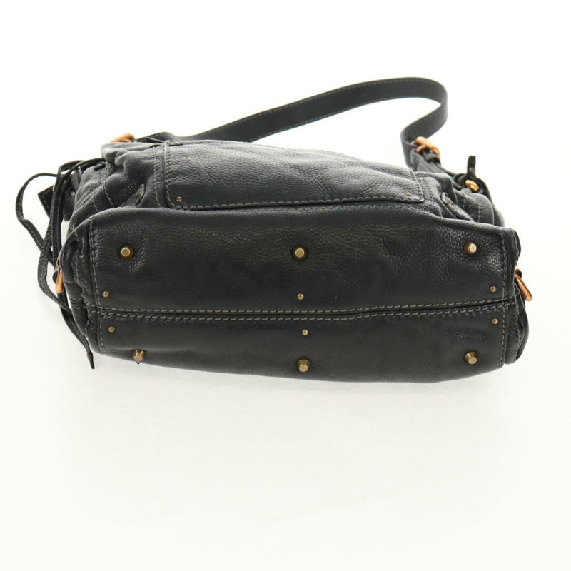 【日本直送】Chloe Paddington 單肩包，黑色皮革，金色銀色，正品，貨號 156875V-4