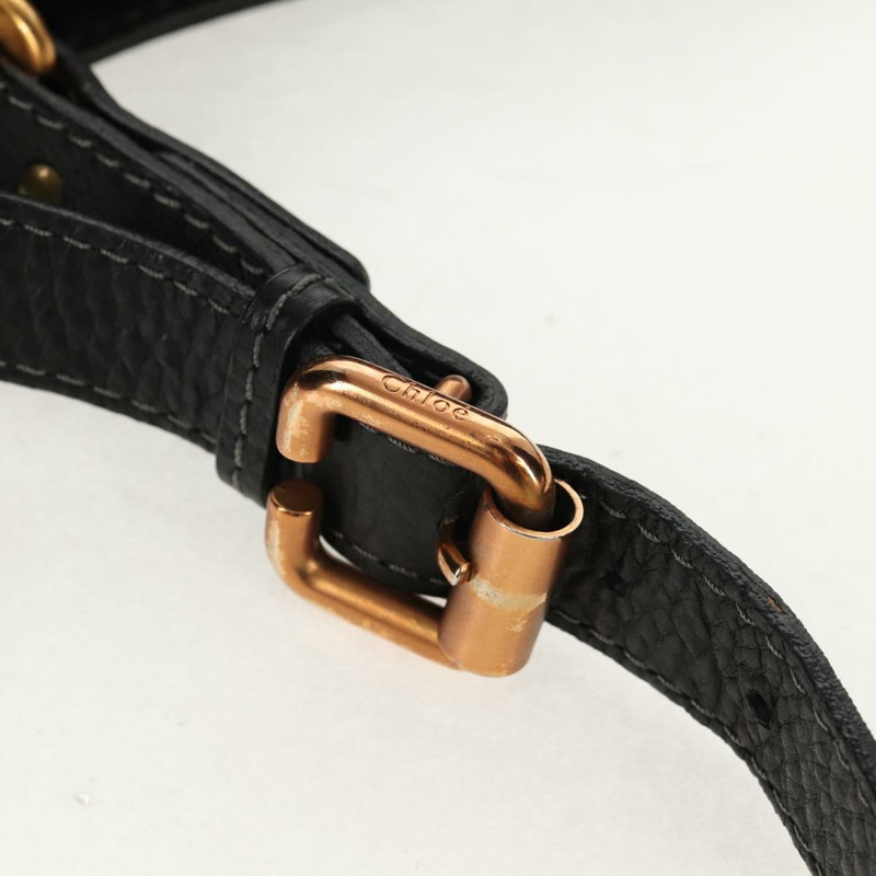 【日本直送】Chloe Paddington 單肩包，黑色皮革，金色銀色，正品，貨號 156875V-7