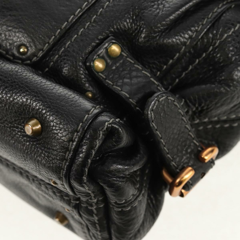 【日本直送】Chloe Paddington 單肩包，黑色皮革，金色銀色，正品，貨號 156875V-17