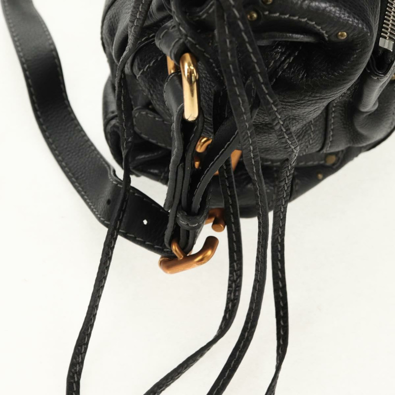 【日本直送】Chloe Paddington 單肩包，黑色皮革，金色銀色，正品，貨號 156875V-22