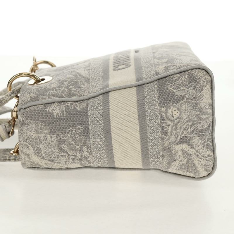 【日本直送】Christian Dior Trotter帆布手提包 PVC灰色金色正品 mr1671M-2