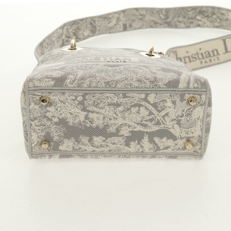 【日本直送】Christian Dior Trotter帆布手提包 PVC灰色金色正品 mr1671M-4
