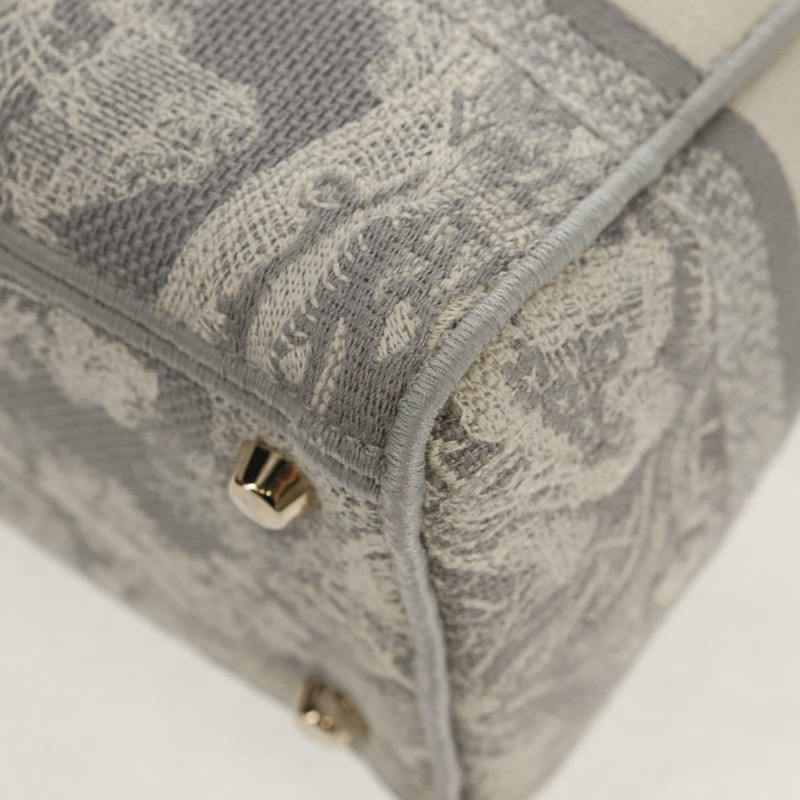 【日本直送】Christian Dior Trotter帆布手提包 PVC灰色金色正品 mr1671M-19