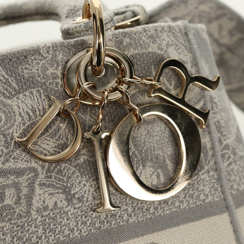 【日本直送】Christian Dior Trotter帆布手提包 PVC灰色金色正品 mr1671M-22