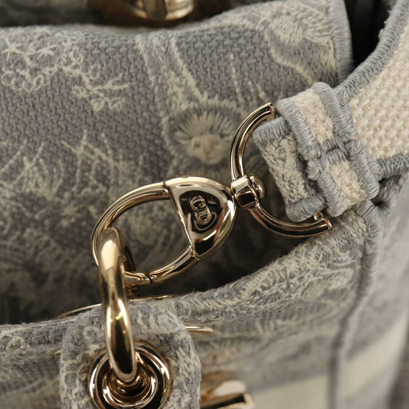 【日本直送】Christian Dior Trotter帆布手提包 PVC灰色金色正品 mr1671M-23