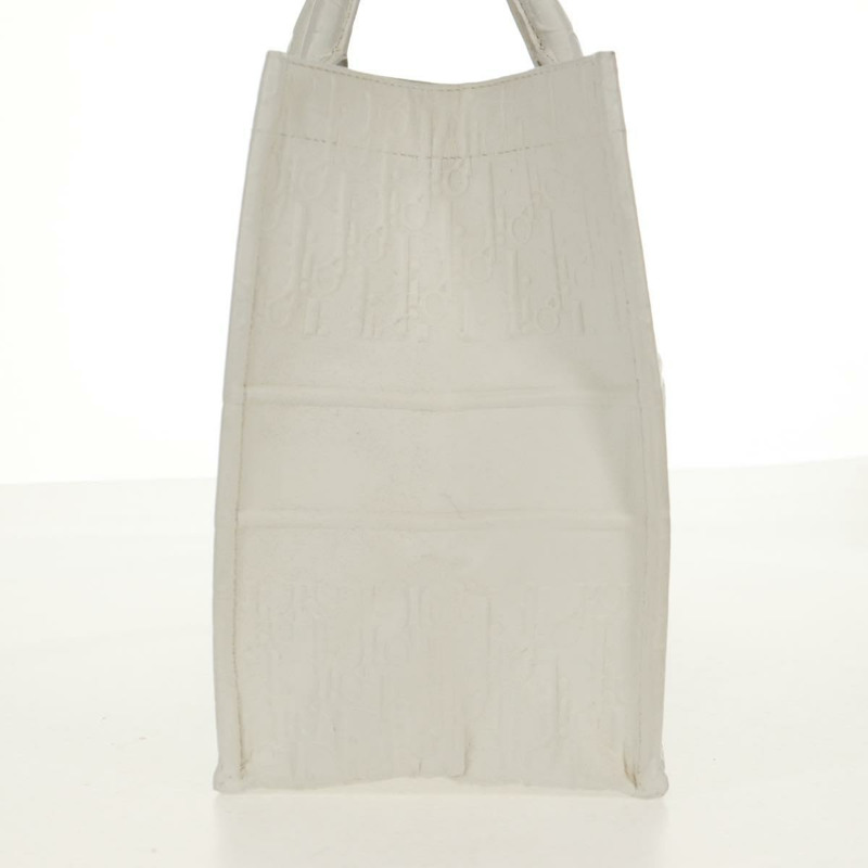 【日本直送】Christian Dior Trotter帆布書本手提包 白色真皮款 正品 mr1670M-3