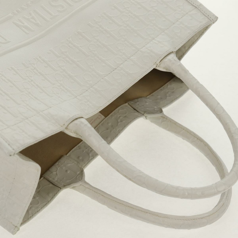 【日本直送】Christian Dior Trotter帆布書本手提包 白色真皮款 正品 mr1670M-5