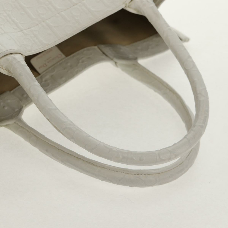 【日本直送】Christian Dior Trotter帆布書本手提包 白色真皮款 正品 mr1670M-6