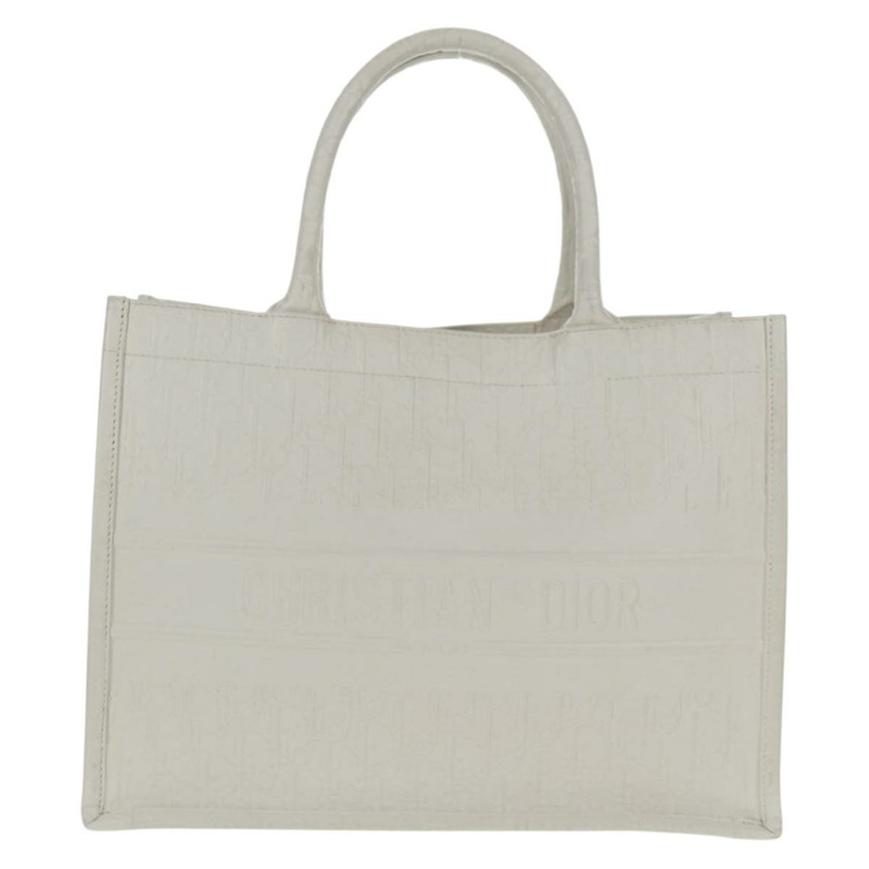【日本直送】Christian Dior Trotter帆布書本手提包 白色真皮款 正品 mr1670M-12
