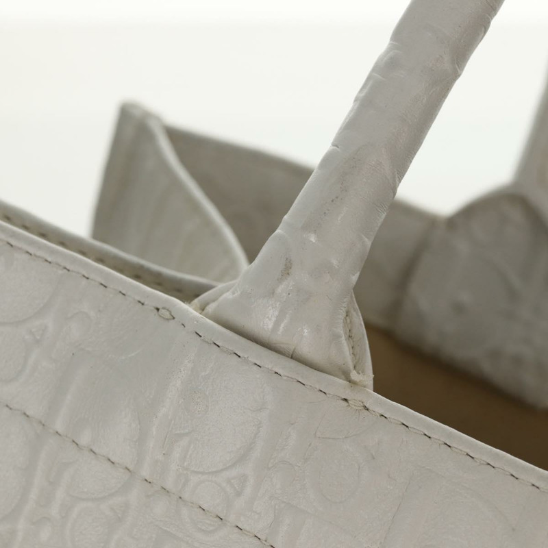 【日本直送】Christian Dior Trotter帆布書本手提包 白色真皮款 正品 mr1670M-20