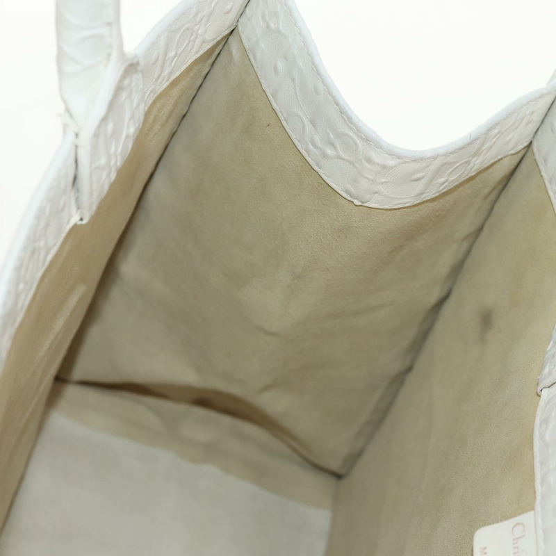 【日本直送】Christian Dior Trotter帆布書本手提包 白色真皮款 正品 mr1670M-23