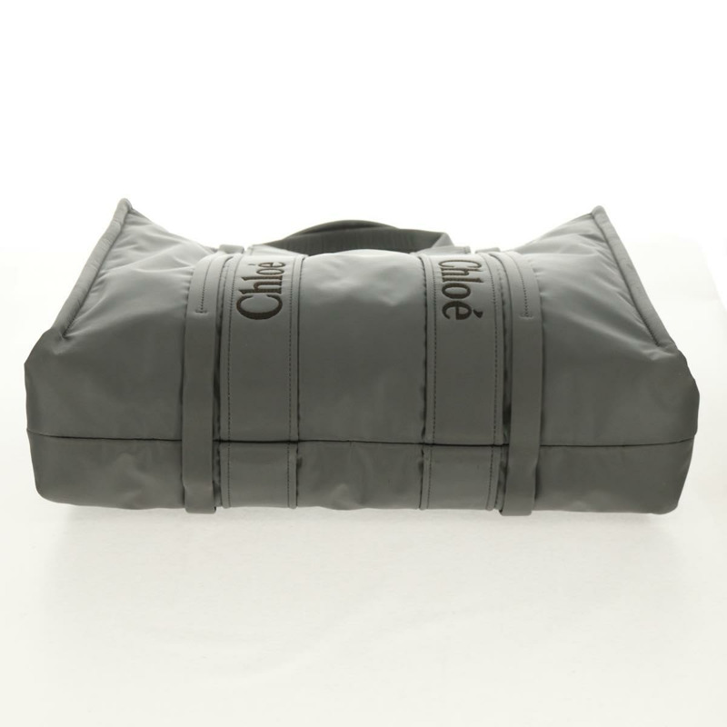 【日本直送】Chloe Woody 托特包 尼龍 灰色 正品 BA8836V-4