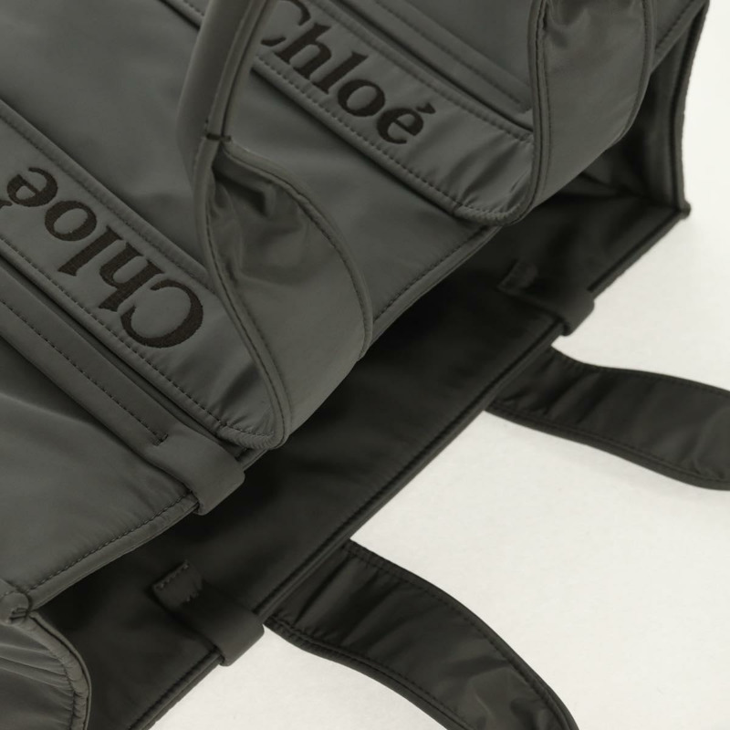 【日本直送】Chloe Woody 托特包 尼龍 灰色 正品 BA8836V-5