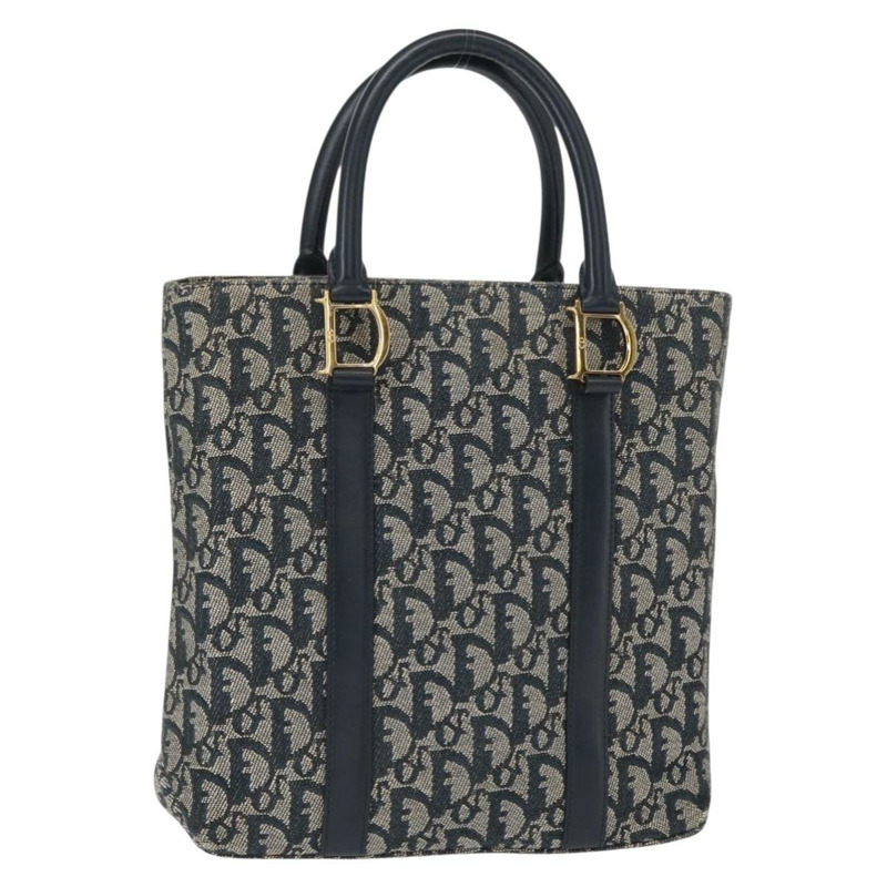 【日本直送】Christian Dior Trotter帆布手提包 海軍藍 金色 正品 ep12230-0