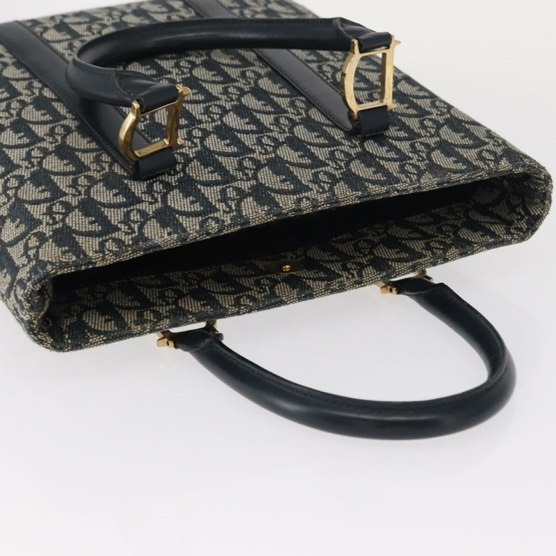 【日本直送】Christian Dior Trotter帆布手提包 海軍藍 金色 正品 ep12230-5