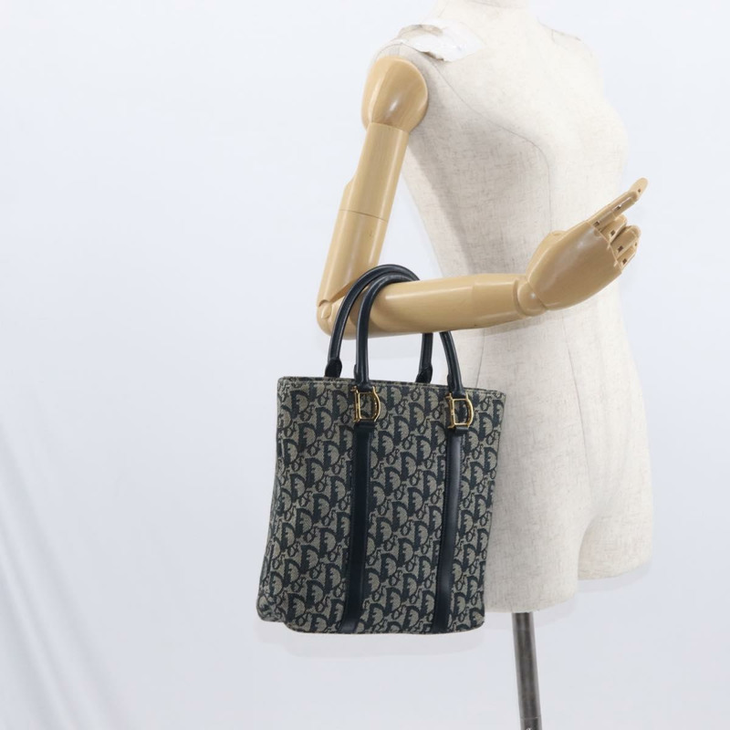 【日本直送】Christian Dior Trotter帆布手提包 海軍藍 金色 正品 ep12230-21