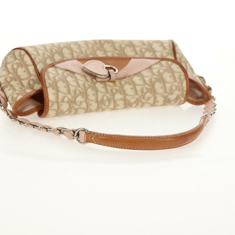 【日本直送】Christian Dior Romantic Trotter帆布鏈條包 PVC米色銀色 正品 157318V-6