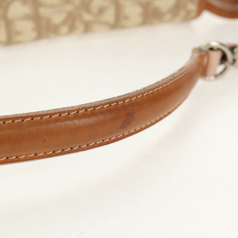 【日本直送】Christian Dior Romantic Trotter帆布鏈條包 PVC米色銀色 正品 157318V-7