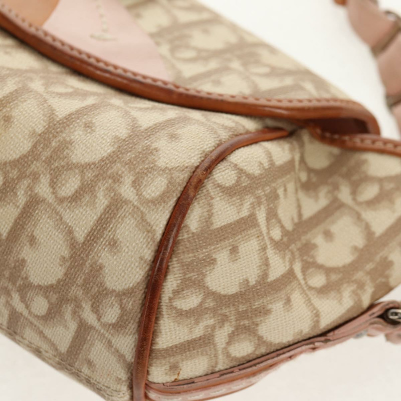 【日本直送】Christian Dior Romantic Trotter帆布鏈條包 PVC米色銀色 正品 157318V-15