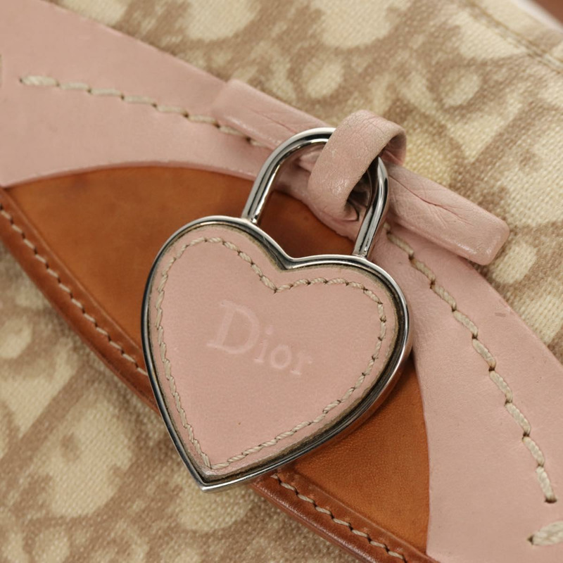 【日本直送】Christian Dior Romantic Trotter帆布鏈條包 PVC米色銀色 正品 157318V-19