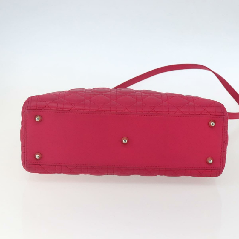 【日本直送】Christian Dior Lady Dior Canage 手提包，真皮材質，兩用，粉金色，正品，貨號 157272SAM-4