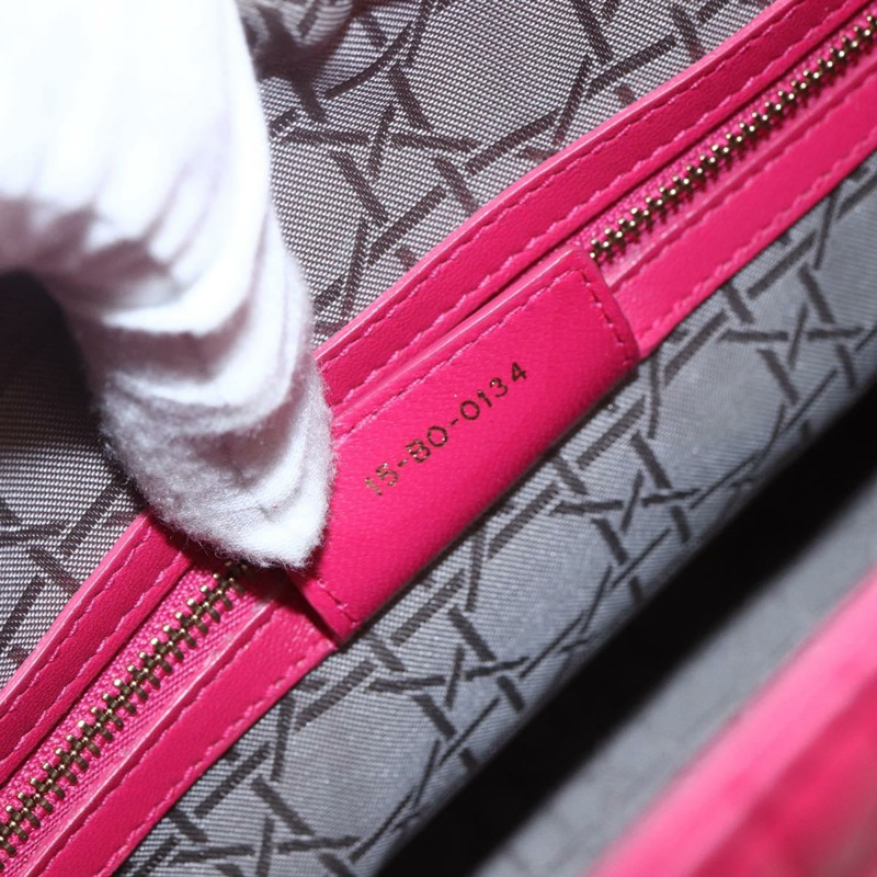 【日本直送】Christian Dior Lady Dior Canage 手提包，真皮材質，兩用，粉金色，正品，貨號 157272SAM-10