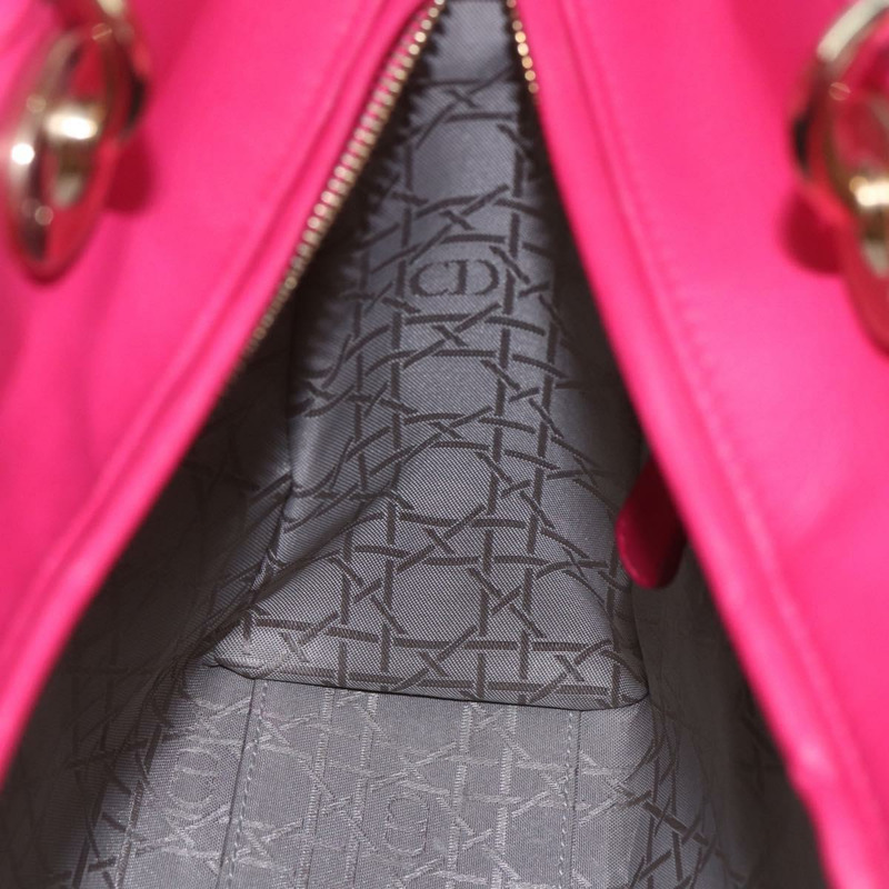 【日本直送】Christian Dior Lady Dior Canage 手提包，真皮材質，兩用，粉金色，正品，貨號 157272SAM-23