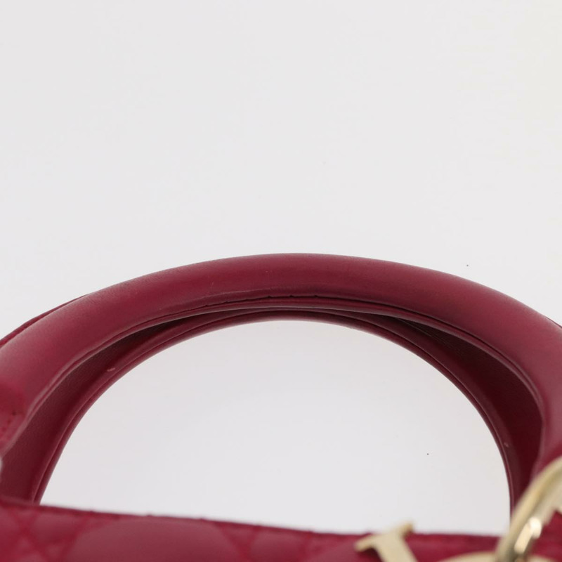 【日本直送】Christian Dior Lady Dior Canage 手提包 真皮 2way 粉金配色 正品 157410V-7
